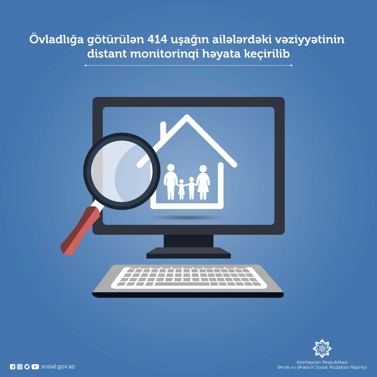 Nazirlik övladlığa götürülən uşaqlara videozəng etdi