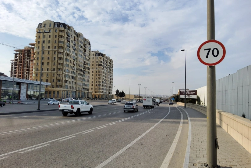 Bakıda daha bir prospektdə sürət həddi endirilib