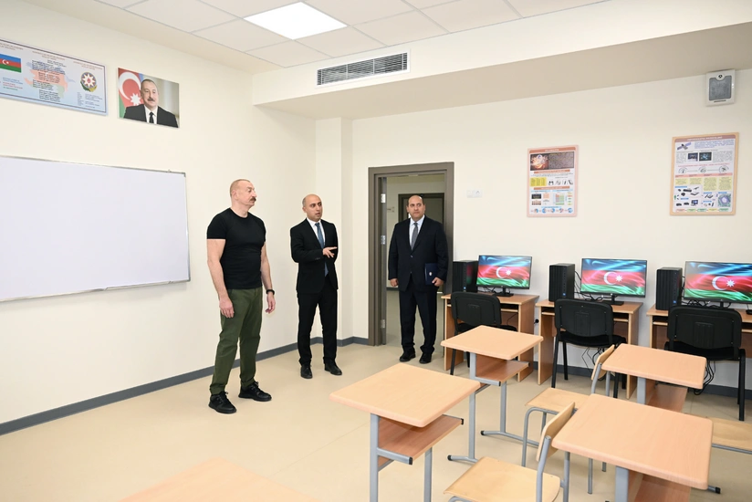 Aghdam city secondary school No. 1 inaugurated