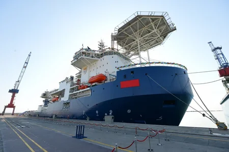 President Ilham Aliyev attends launch of Khankendi’ subsea construction vessel