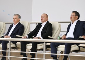 Participants of 17th ECO Summit watch Victory show of Karabakh horses at Aghdam's Imarat Complex