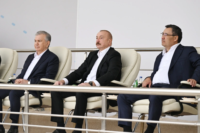 Participants of 17th ECO Summit watch Victory show of Karabakh horses at Aghdam's Imarat Complex