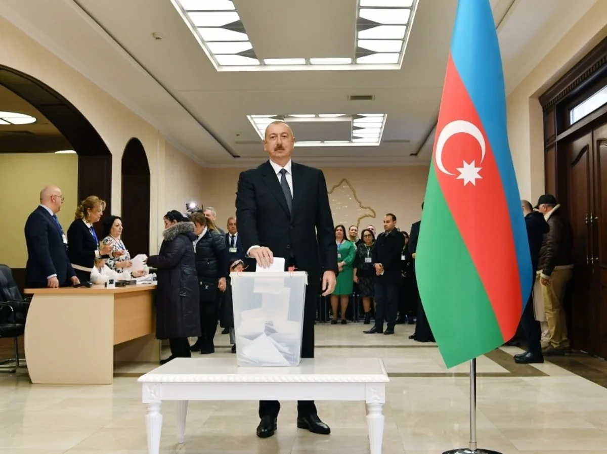 President Ilham Aliyev votes in parliamentary elections