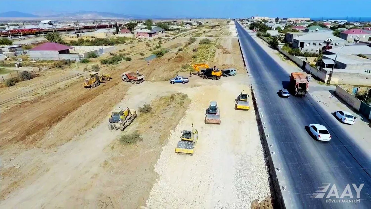 Tağıyev qəsəbəsi - Sumqayıt avtomobil yolu genişləndirilir