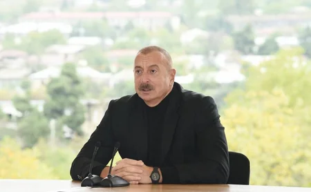 Azerbaijani president meets with public representatives of Khojavand district 