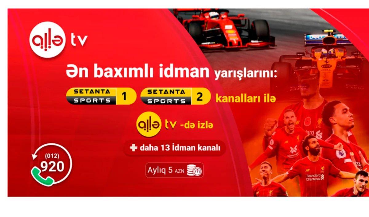 Ən baxımlı idman yarışlarını Setanta Sportsla Ailə TV-də izləmək mümkündür