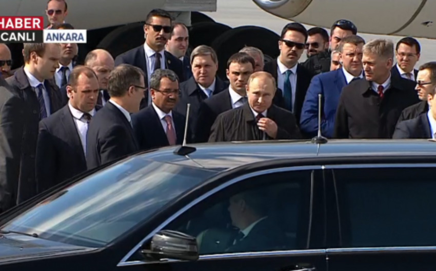 Vladimir Putinin Türkiyəyə rəsmi səfəri başlayıb