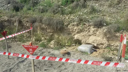 Ağcabədidə avtomobil körpüsünün altında tank əleyhinə mina tapılıb - FOTO