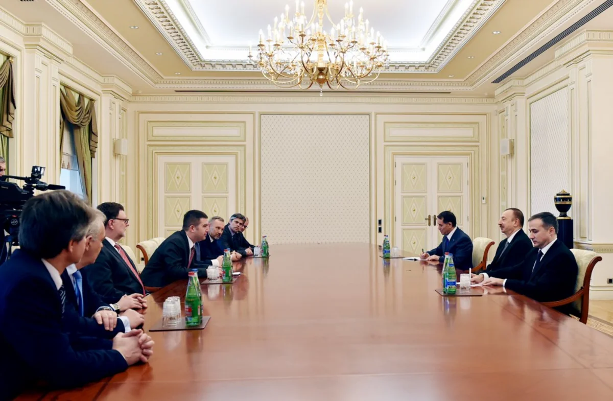 President Ilham Aliyev receives a delegation led by Jan Hamacek