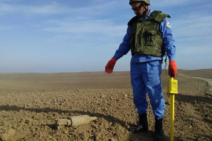 Haramı düzündə top mərmisi aşkarlanıb - FOTO