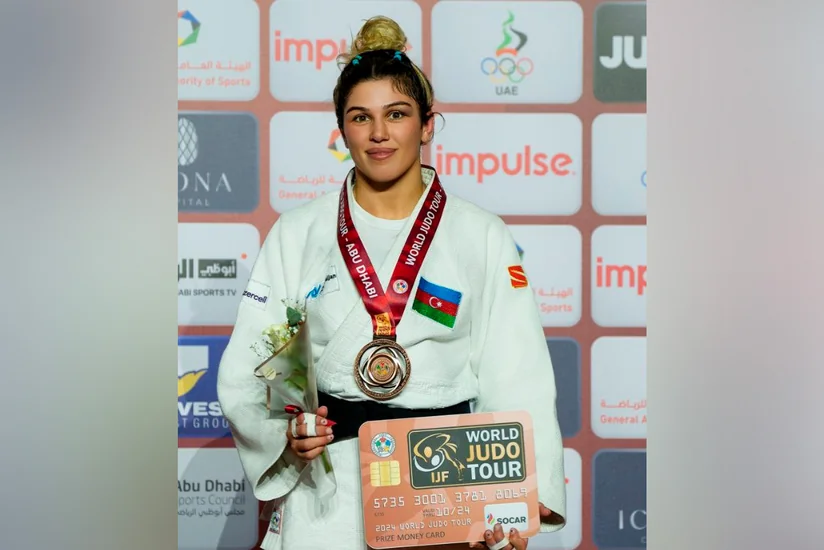 Böyük Dəbilqə: Azərbaycan cüdoçusu bürünc medal qazanıb