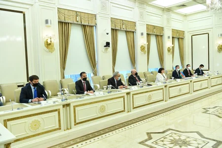 Milli Məclisin sədri Sahibə Qafarova Türkiyənin ticarət naziri ilə görüşüb