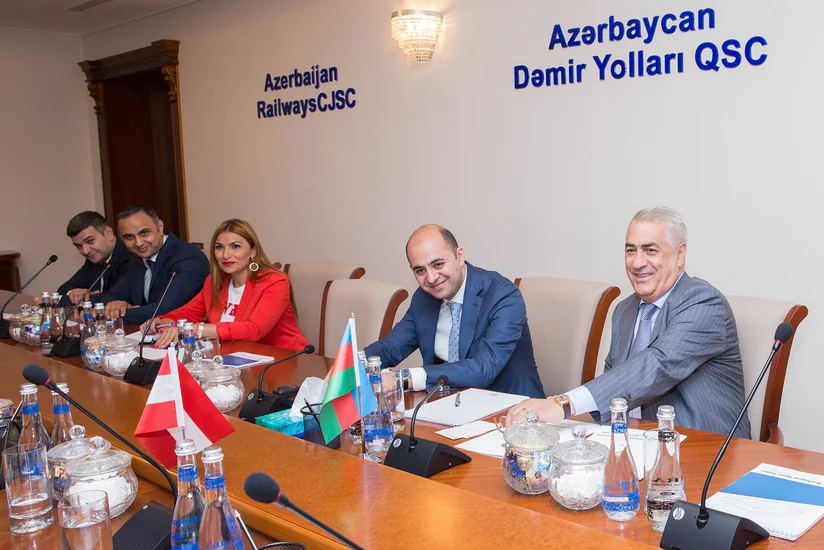 В ЗАО Азербайджанские железные дороги прошла встреча с австрийской делегацией