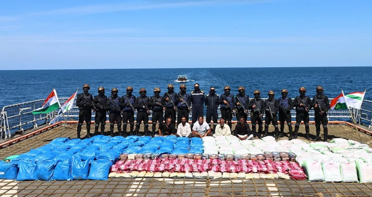 Indian Navy intercepts drug ship off Gujarat coast