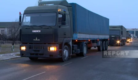 Naxçıvandan Türkiyəyə ilkin olaraq 12 TIR yola düşüb