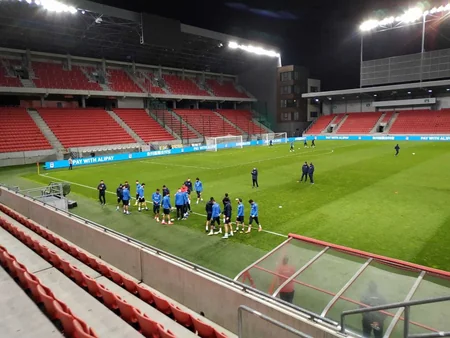 Azərbaycan millisi Slovakiya ilə oyundan öncə son məşqinə çıxıb