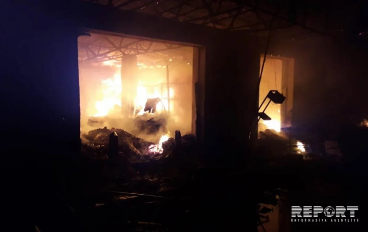 Kürdəmir bazarında yanğın söndürülüb - FOTO - YENİLƏNİB