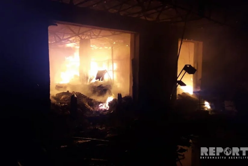 В Кюрдамире потушили пожар на базаре - ОБНОВЛЕНО