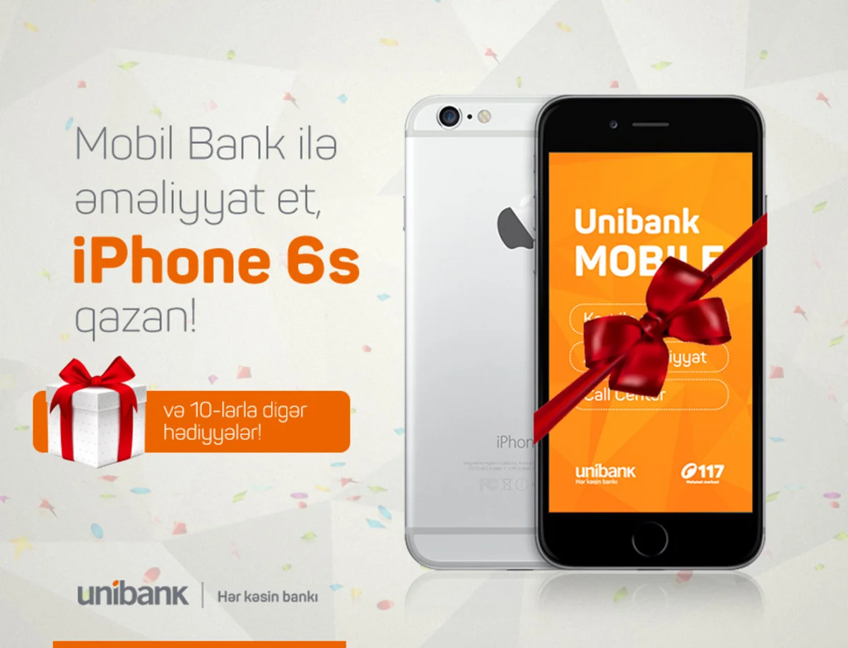 ​Unibank müştərilərinə İphone 6S qazanmaq imkanı yaradıb