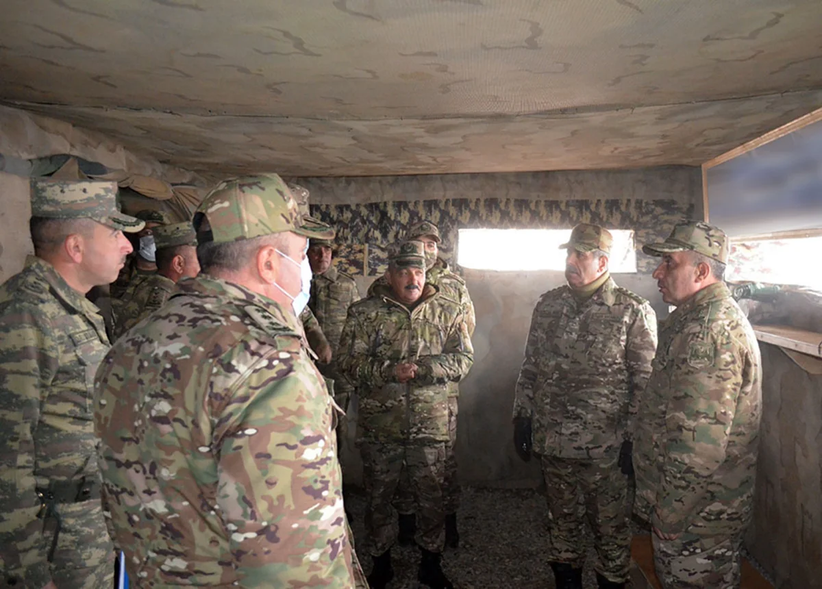 Azerbaijani defense minister watches exercises in Lachin district