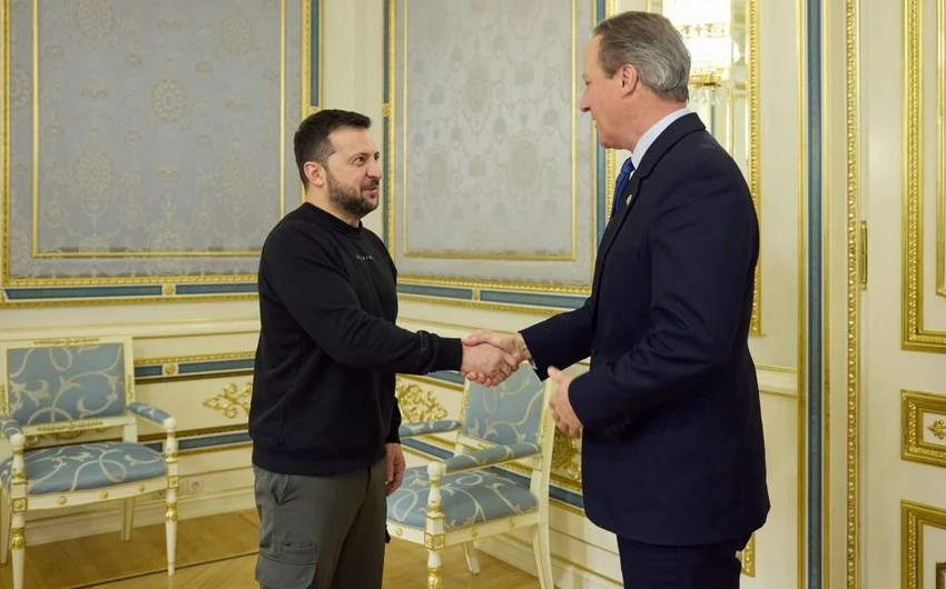 Volodimir Zelenski Kiyevdə Britaniyanın XİN başçısı ilə görüşüb
