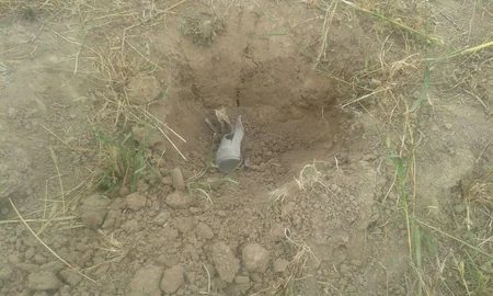 Ağcabədidə Qrad raketi və top mərmisinin qalıqları aşkarlanıb