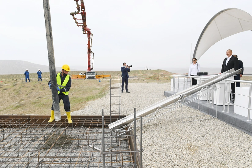 President Ilham Aliyev and First Lady Mehriban Aliyeva attend groundbreaking ceremony for Mud Volcanoes Tourism Complex
