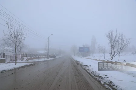 Şuşada mövsümün növbəti qar yağışı - FOTOREPORTAJ 