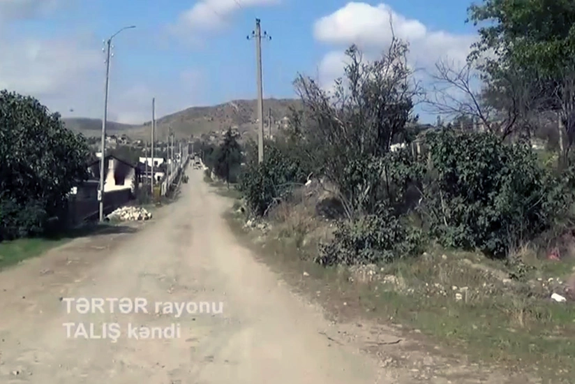 İşğaldan azad olunan Talış kəndinin videogörüntüsü yayılıb