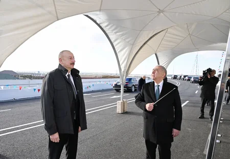Prezident İlham Əliyev Böyükşor-Pirşağı yeni avtomobil yolunun açılışında iştirak edib - YENİLƏNİB