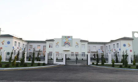 President Ilham Aliyev views new residential complex for IDPs in Tartar district