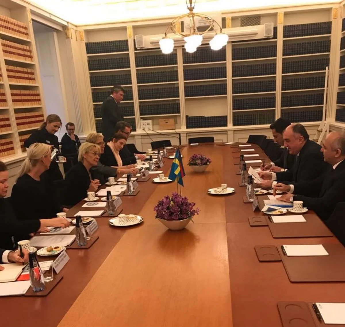 Elmar Məmmədyarov İsveç Parlamentinin Birinci vitse-spikeri ilə görüşüb