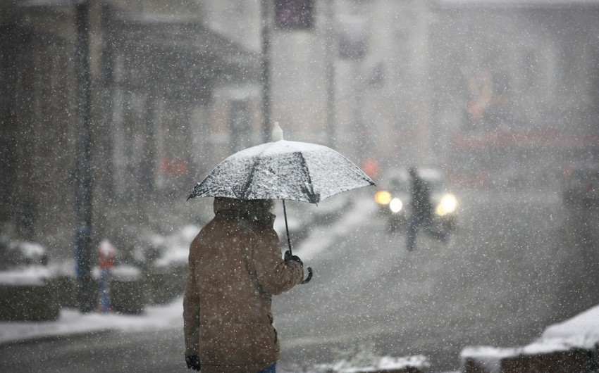 Sleet predicted tomorrow in Baku, temperature  to drop to 0 degrees
