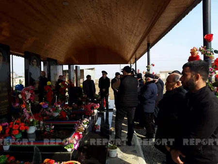 Biləsuvarda şəhidlərin xatirəsinə ucaldılan abidənin açılışı olub