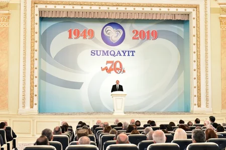 Prezident Sumqayıtın 70 illiyinə həsr olunan tədbirdə iştirak edib - YENİLƏNİB-2