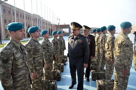 A group of Azerbaijani peacekeepers sent to Afghanistan