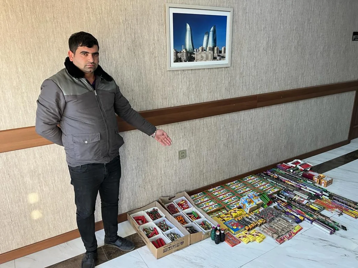 Xaçmazda səyyar şəkildə pirotexniki vasitələr satan şəxs saxlanılıb