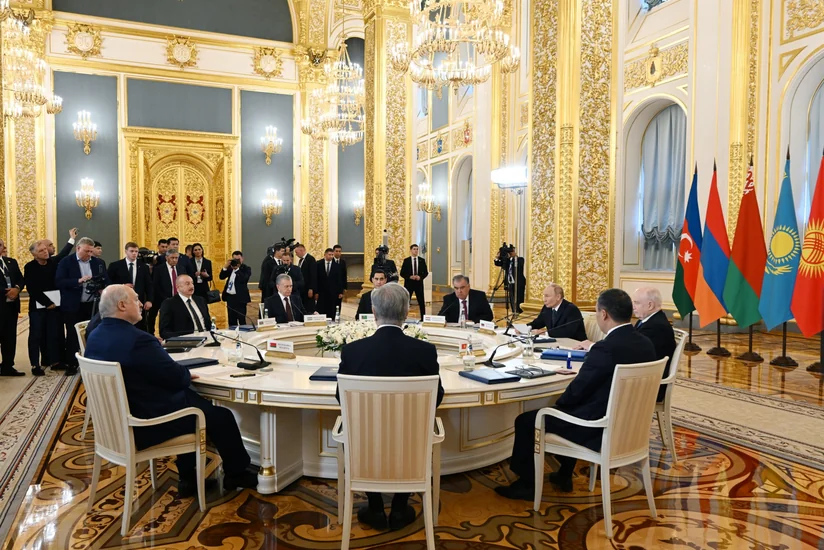 Prezident İlham Əliyev Moskvada MDB Dövlət Başçıları Şurasının iclasında iştirak edib - YENİLƏNİB-4