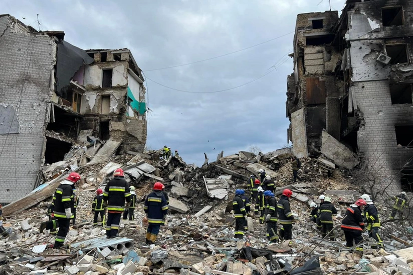 Müharibə nəticəsində Kiyevdə ziyan dəyən binaların sayı açıqlanıb