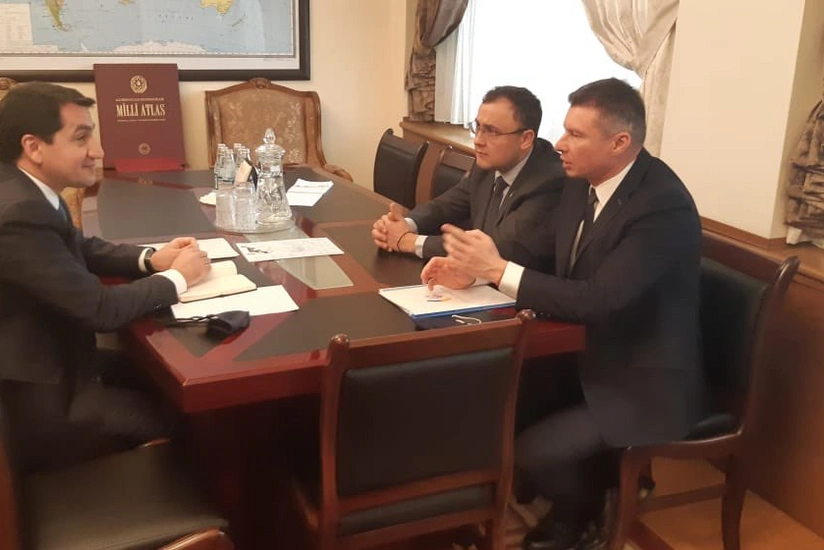 Hikmat Hajiyev meets with Deputy FM of Ukraine