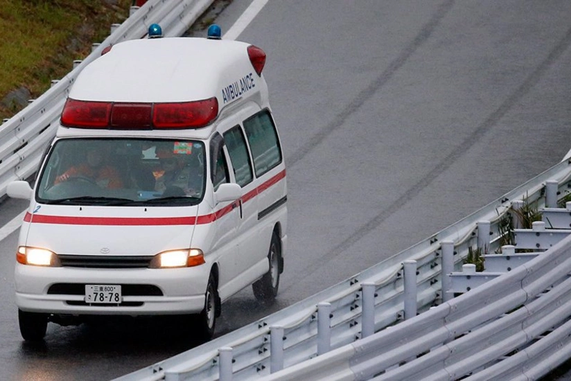 Train crashes into truck at level crossing in Japan