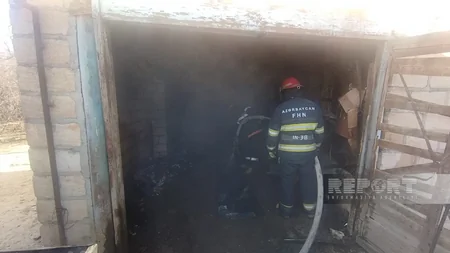Şəmkirdə yaşayış evində yanğın olub