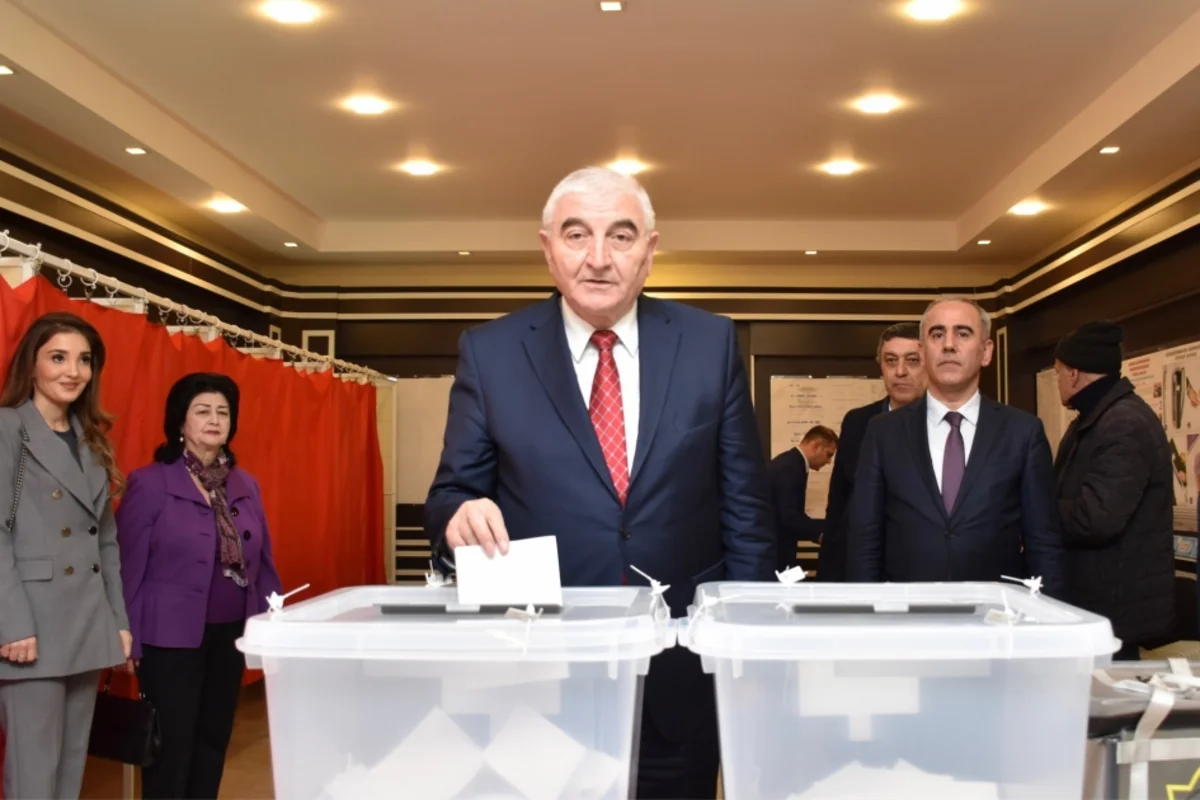 Chairman of Azerbaijan's Central Election Commission casts vote