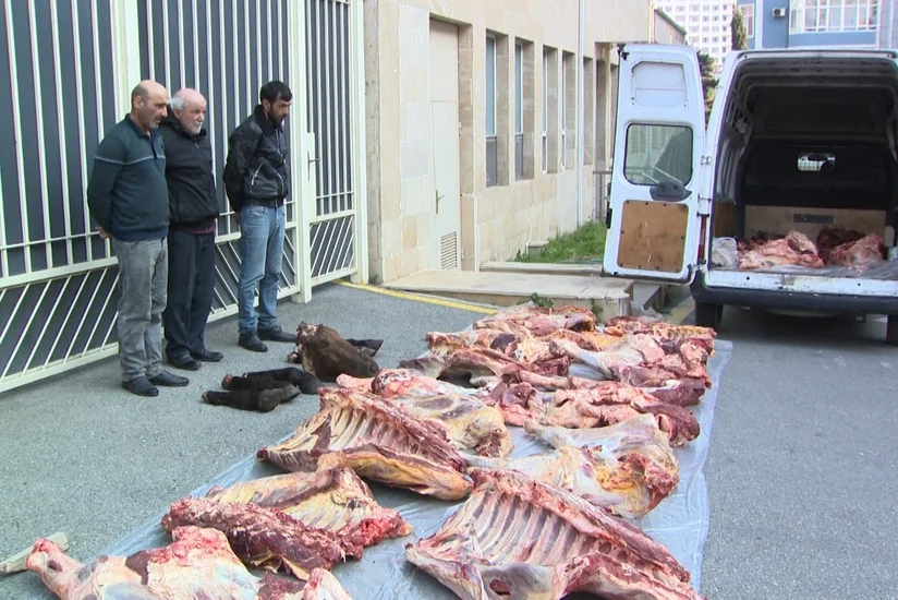 Xaçmazda yararsız 4 ton at və mal əti satan şəxslər həbs edilib