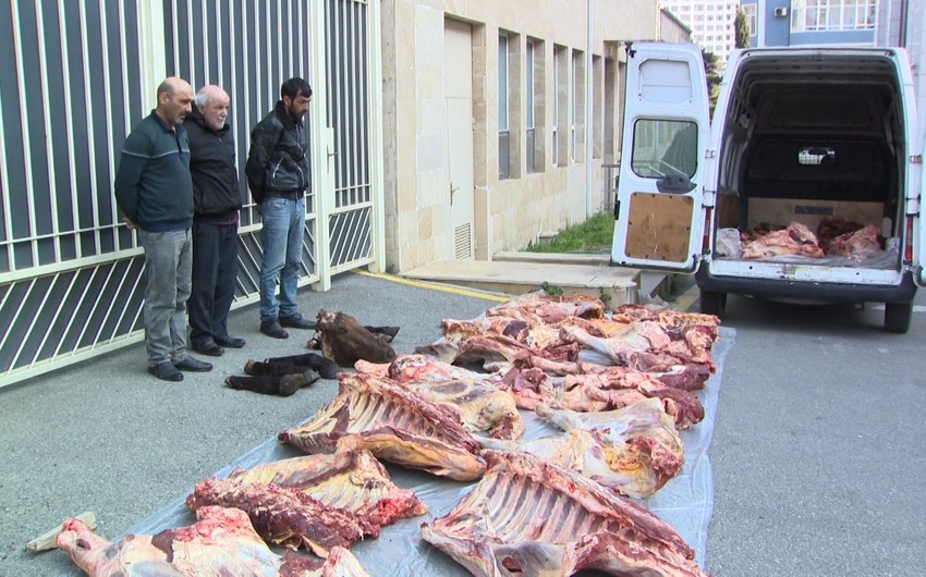 Xaçmazda yararsız 4 ton at və mal əti satan şəxslər həbs edilib