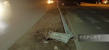 Sumqayıtda yol qəzası olub, infrastruktura ciddi ziyan dəyib