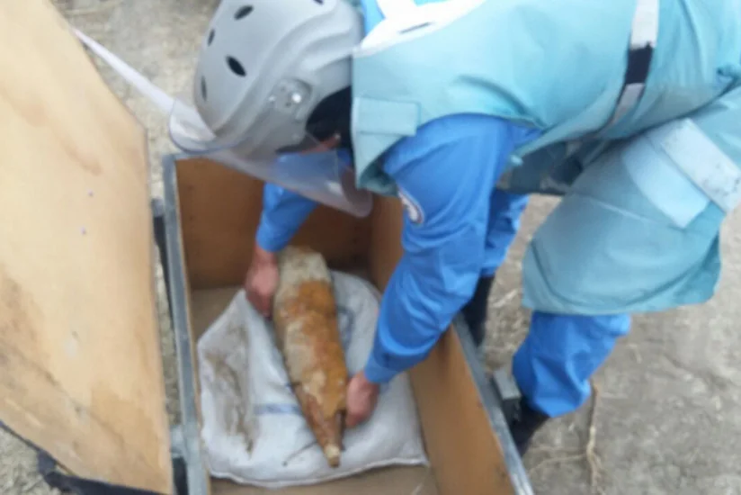 Ağdamın Quzanlı qəsəbəsində 4 ədəd top mərmisi tapılıb