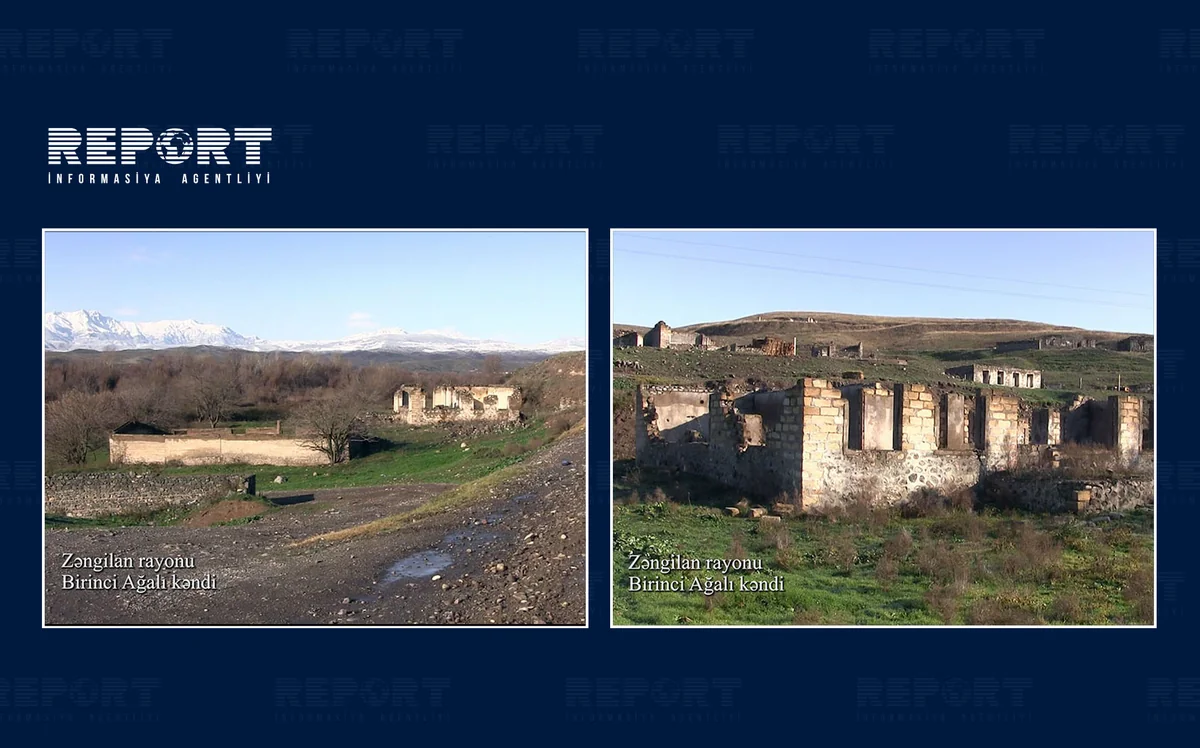 Footage from Birinji Aghali village of Zangilan region