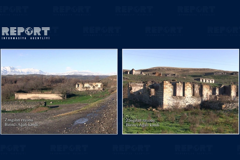 Footage from Birinji Aghali village of Zangilan region