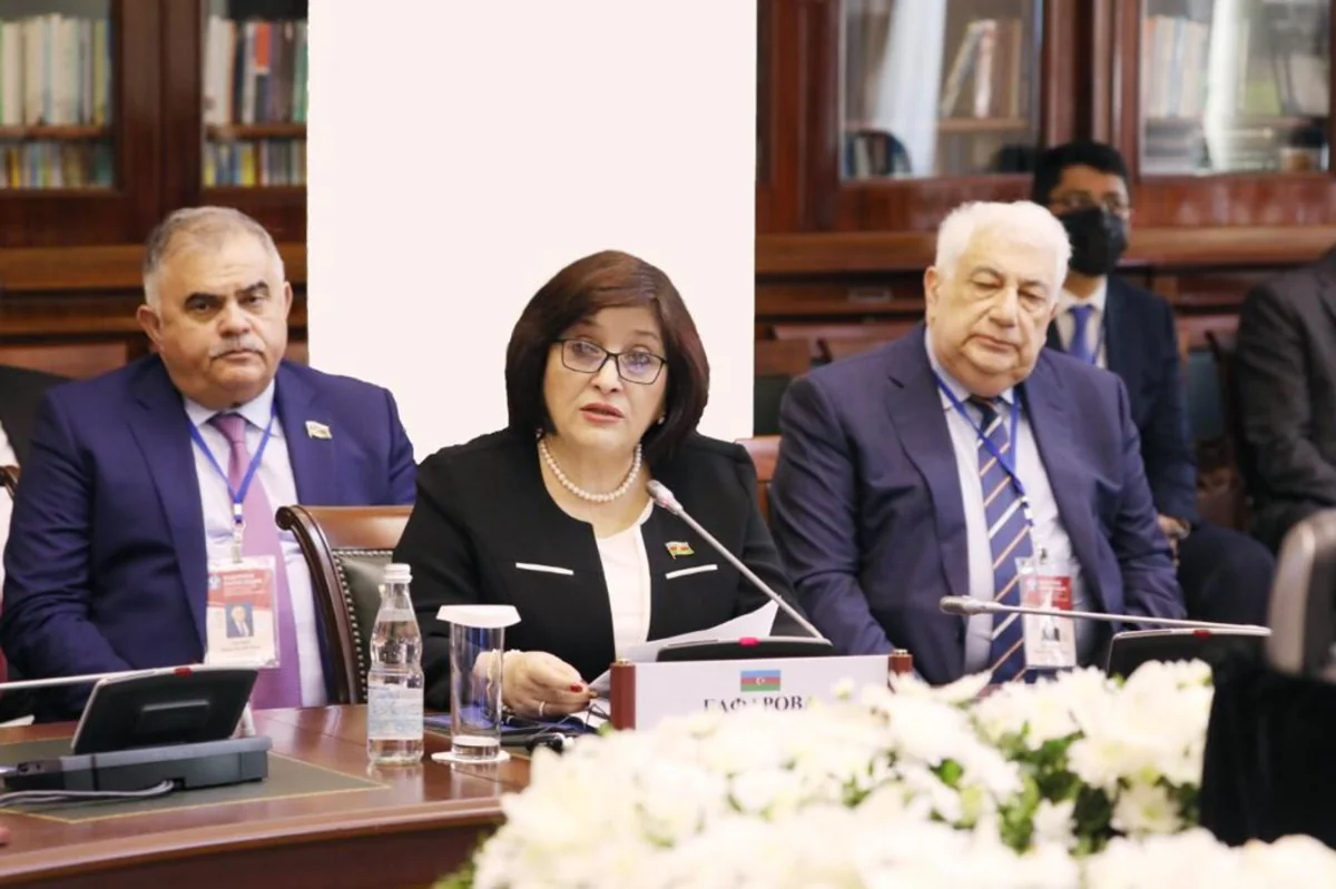 Sahibə Qafarova MDB PA-nın 52-ci plenar iclasında çıxış edib
